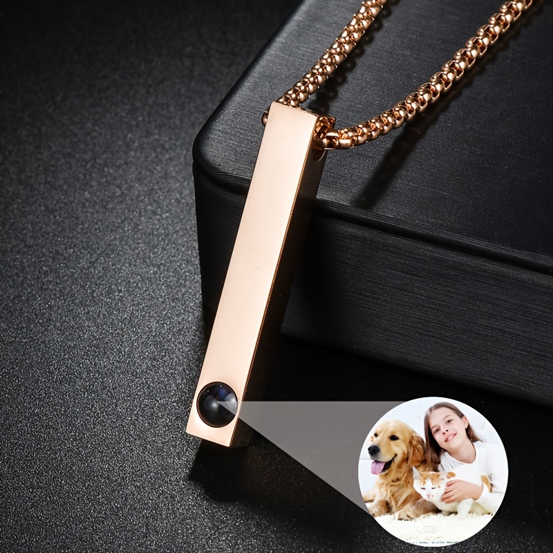 Custom Photo Projection Necklace Personalized Pendant Gift